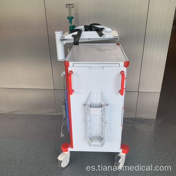 Carro Desfibrilador Ajustable para Hospital Carro de Emergencia